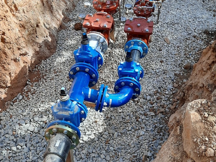 Obras de mejora de la red de agua potable en Alta en Sant Quirze de Safaja
